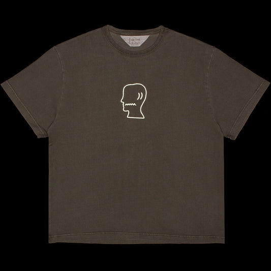 Brain Dead - Heavyweight 3D Embroidered Logohead T-Shirt
Color : Brown