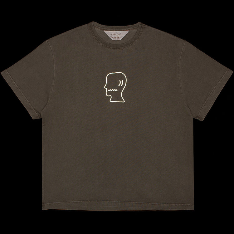 Brain Dead - Heavyweight 3D Embroidered Logohead T-Shirt
Color : Brown
