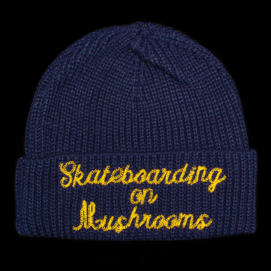 Stingwater | Skateboarding On Mushrooms Beanie Color : Navy