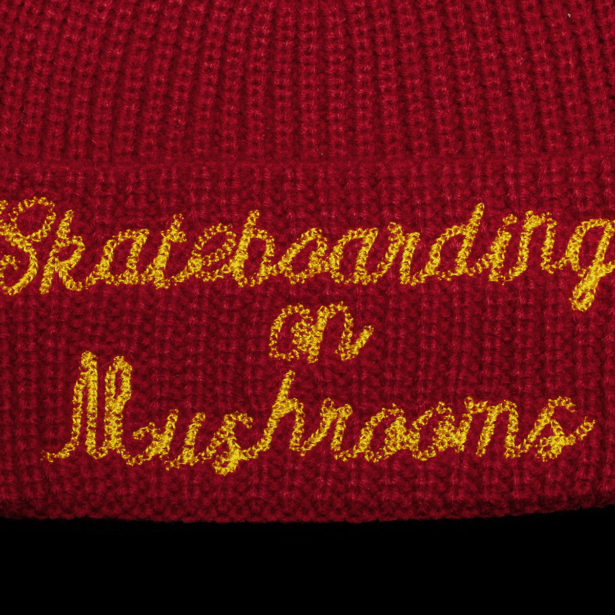 Stingwater | Skateboarding On Mushrooms Beanie Color : Red