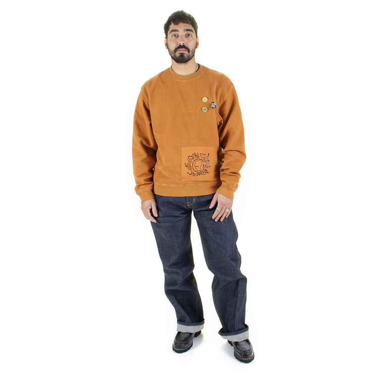 Brain Dead - Gargoyle Crewneck
Color : Light Brown