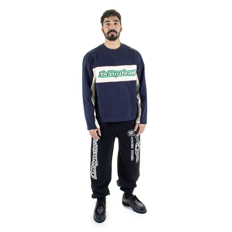 Brain Dead - Heavyweight Paneled L/S Shirt
Color : Navy