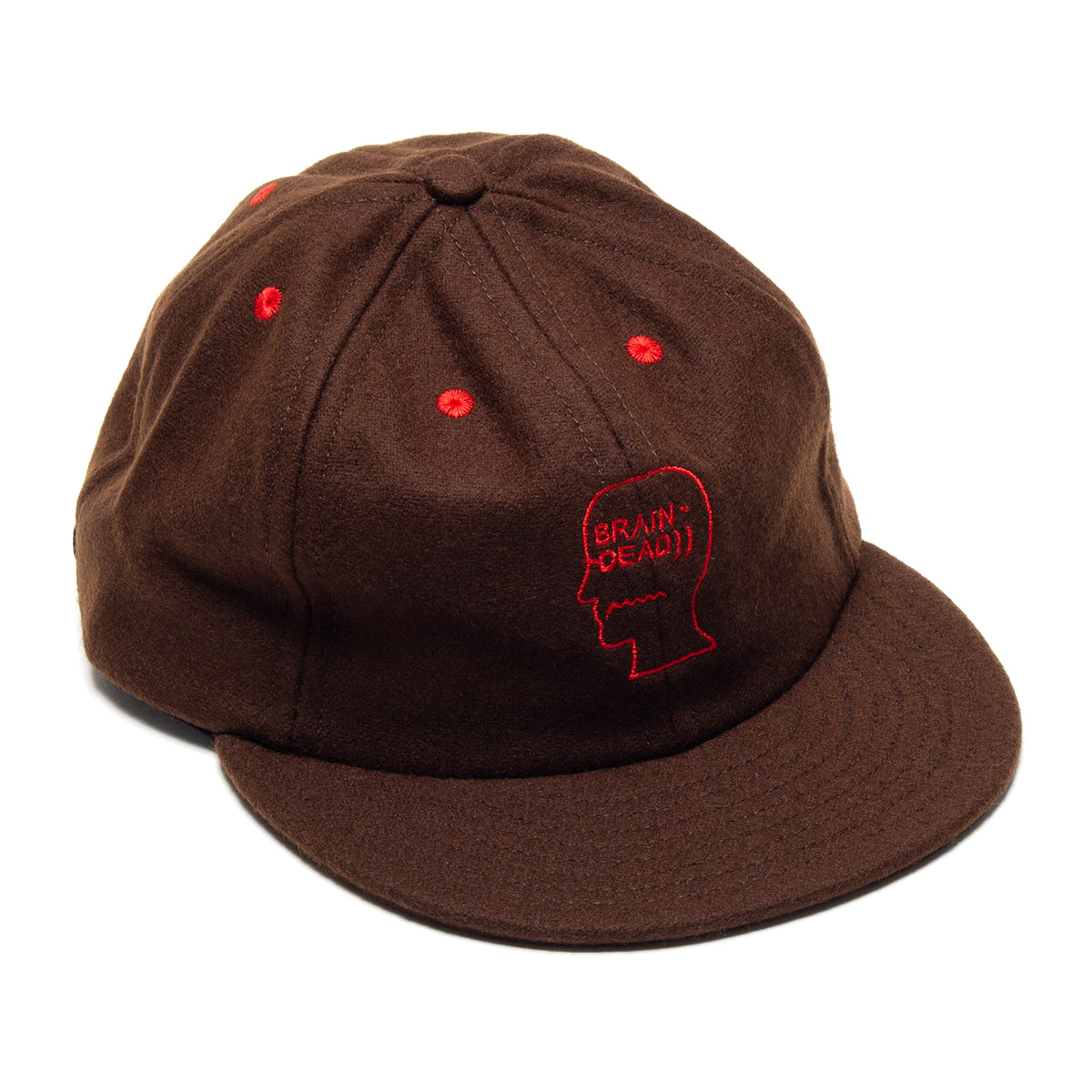 Brain Dead - Flannel Classic Logohead 6 Panel Hat
Color : Brown