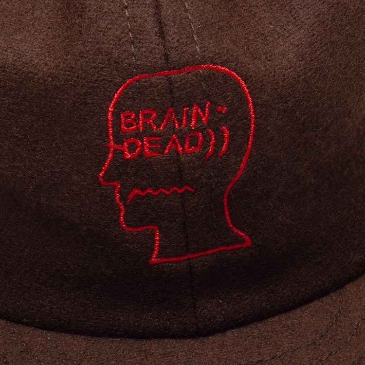 Brain Dead - Flannel Classic Logohead 6 Panel Hat
Color : Brown