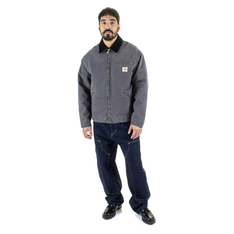 Carhartt WIP - OG Detroit Jacket
Style # I035614-3CL
Color : Graphite / Black (Stone Canvas)