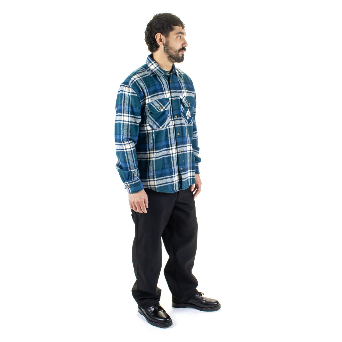 by Parra - Crow Flannel Shirt
Color : Pine Green