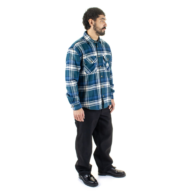 by Parra - Crow Flannel Shirt
Color : Pine Green