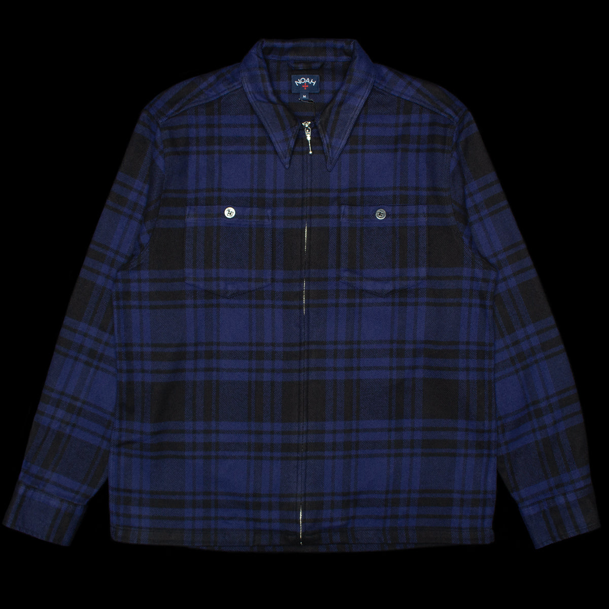 Noah | Heavyweight Zip-Up Flannel
Color : Black / Blue