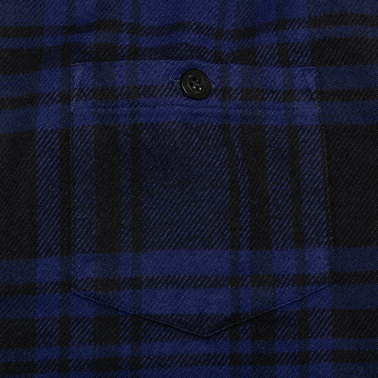 Noah | Heavyweight Zip-Up Flannel
Color : Black / Blue