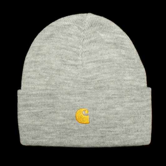 Carhartt WIP | Chase Beanie Style # I026222-00M Color : Grey Heather / Gold