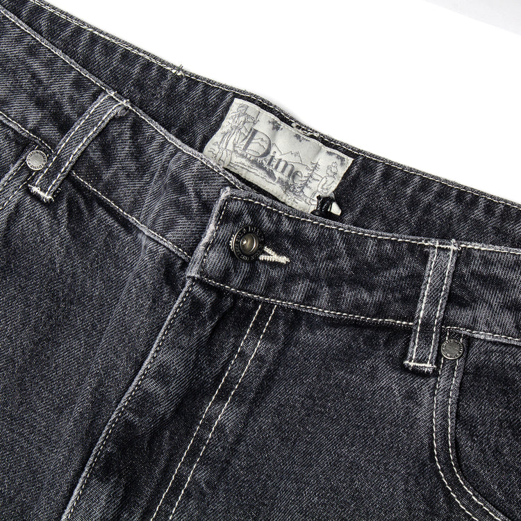 Dime | Flamepuzz Relaxed Denim Pants Color : Black Washed