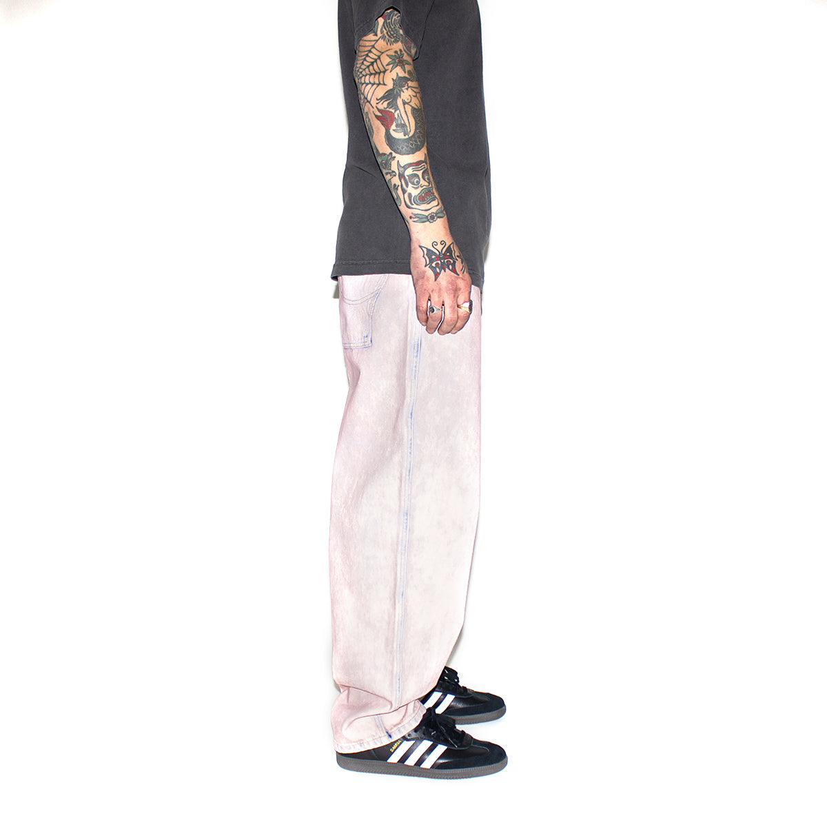 Dime | Classic Baggy Denim Pants Color : Overdyed Pink