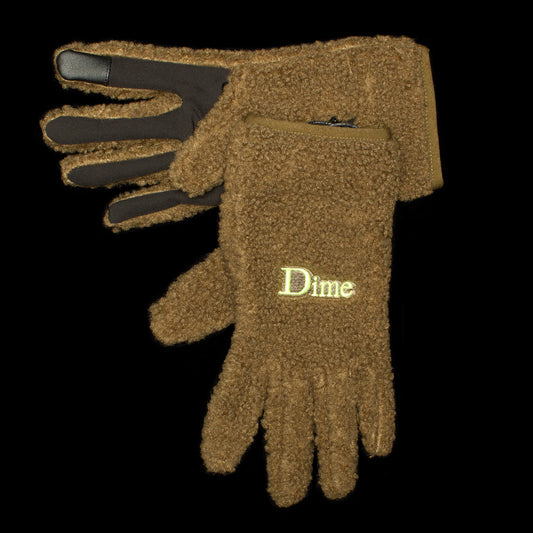 Dime | Classic Polar Fleece Gloves Color : Military Brown