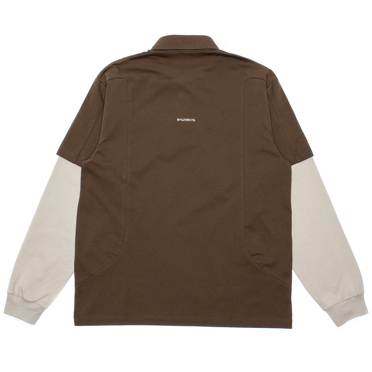 Students - Murray Double Sleeves Polo
Color : Brown
Materials : 73% Cotton / 27% Polyester