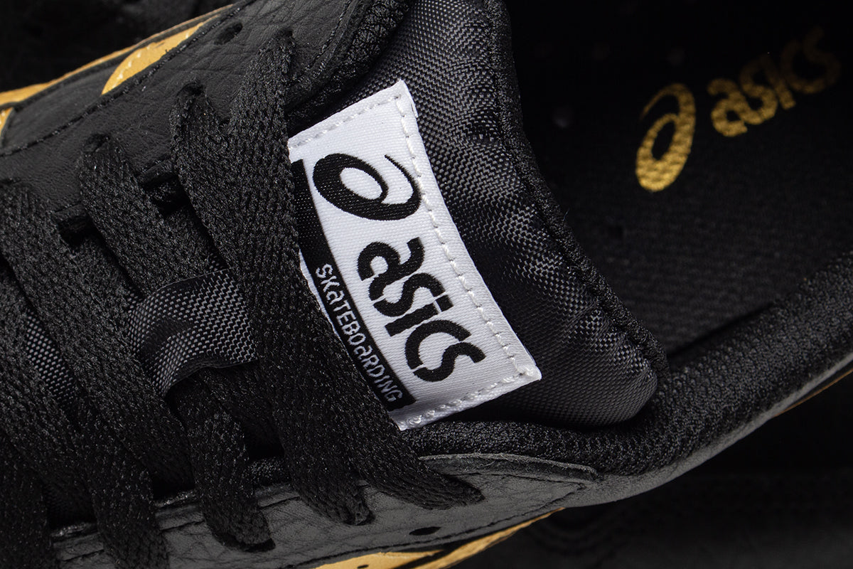 Asics Skateboarding | Japan Pro
Style # 1201B048.002
Color : Black / Pure Gold