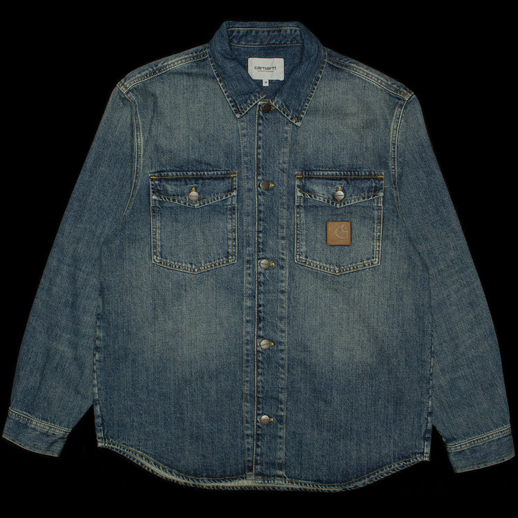 Carhartt WIP | Lincoln Shirt Jacket
Style # I034725-014Q
Color : Blue (Worn Used Wash)