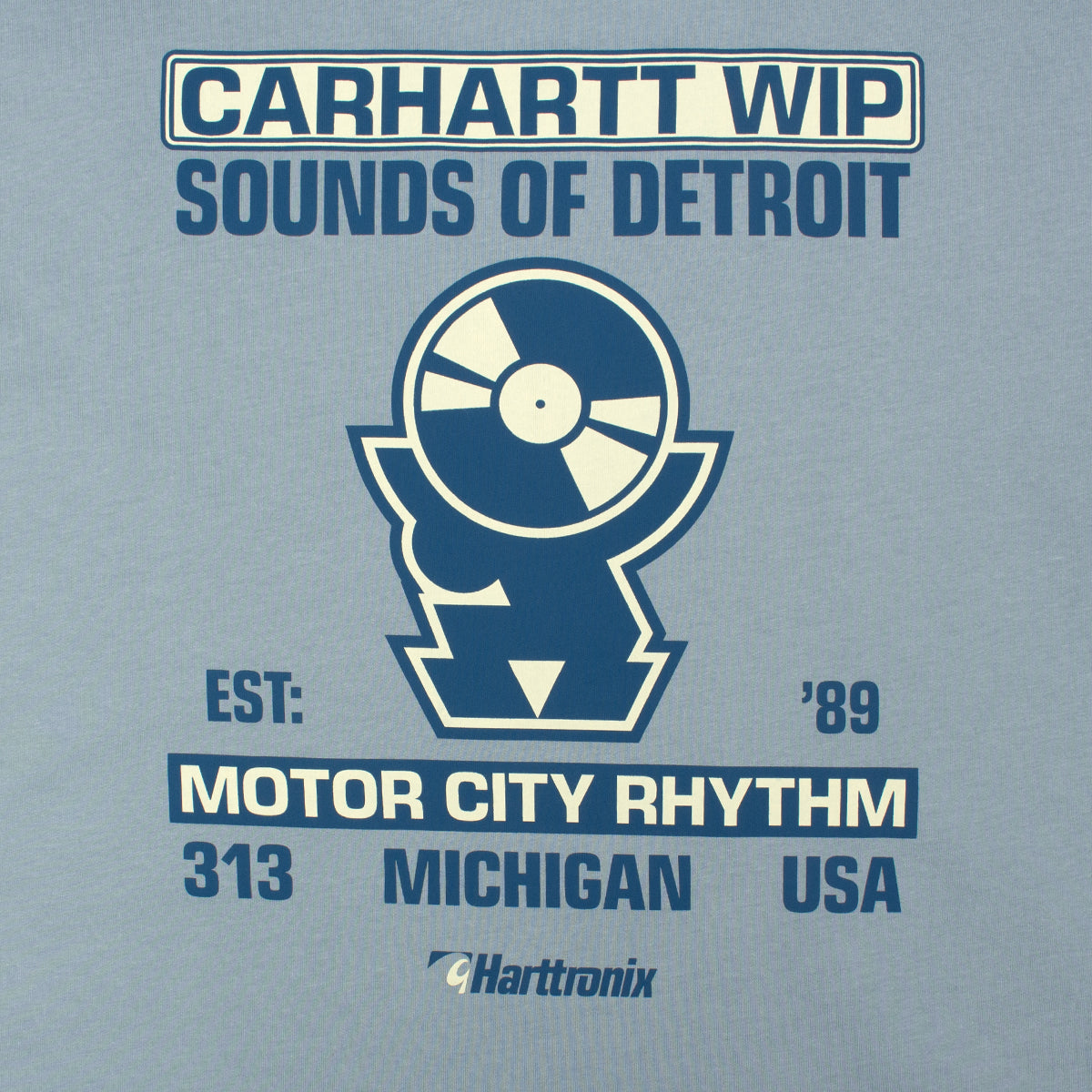 Carhartt WIP | Harttronix T-Shirt
Style # I034395-0F4
Color : Frosted Blue