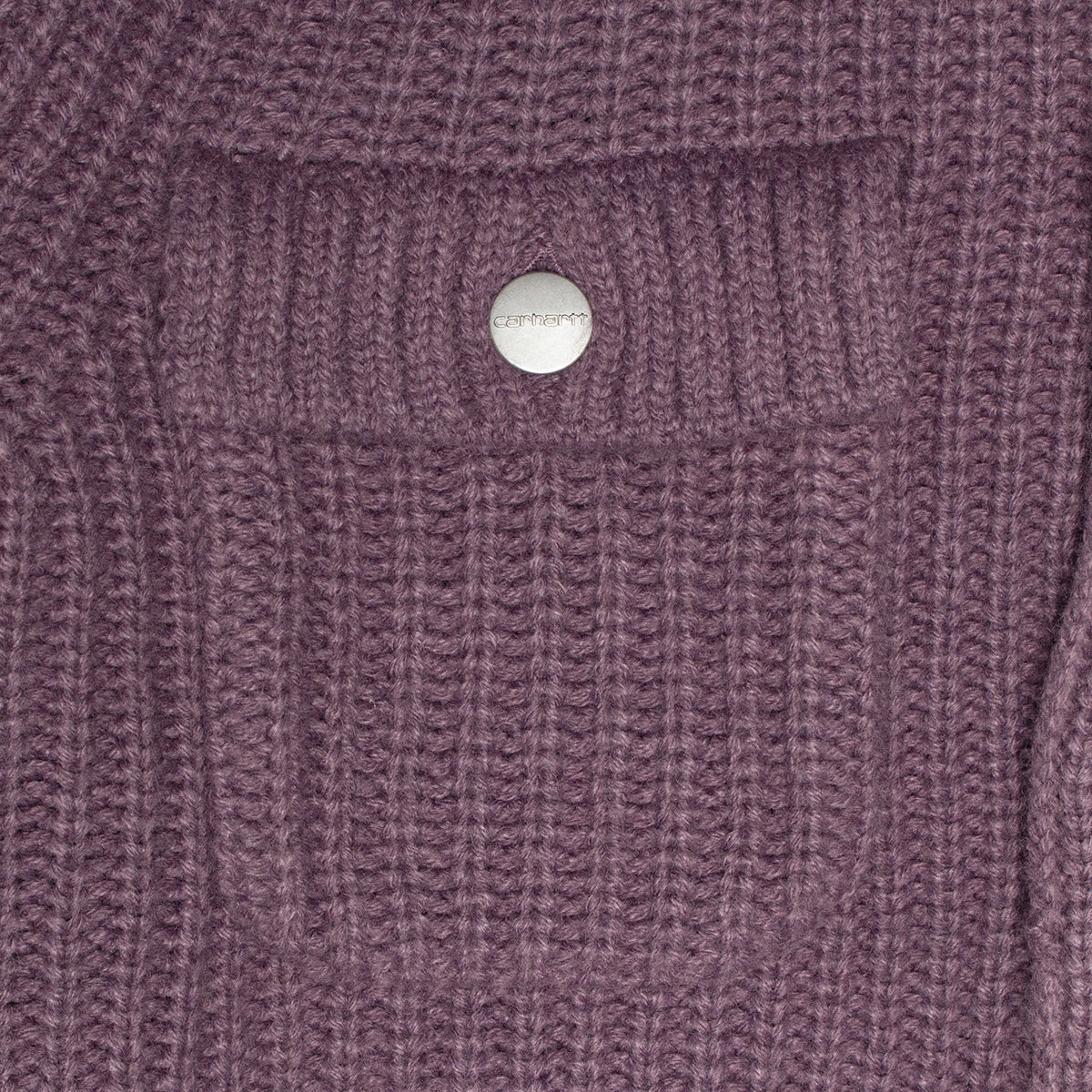 Carhartt WIP - Women's Michigan Sweater
Style # I035379-33I
Color : Phlox
Materials : 75% Acrylic / 15% Wool / 10% Nylon
Front button closure with branded buttons
Four pockets - one with flap and button closure
3 guage