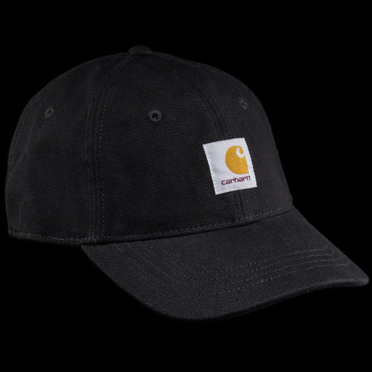 Carhartt WIP - Selby Canvas Cap
Style # I035414-8906
Color : Black
Materials : 100% Cotton Canvas - 10.7 oz
Head circumference : 21.7" - 24.4"
Adjustable velcro® strapback
6 panel construction
Firm, curved peak
Lined at front panel
Unstructured