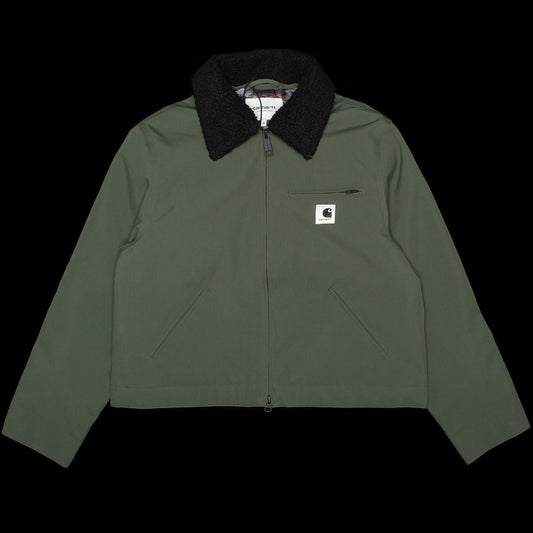 Carhartt WIP - Women's Newkirk Jacket
Style # I035699-3CW
Color : Opuntia / Wild Dog Print
Materials : 100% Midweight Nylon Canvas - 7.2 oz
Recycled polyester taffeta lined
Corduroy top collar
Personalized two-way front zip closure
Chest pocket inside and outside
Adjustable cuffs and bottom hem
Personalized snap buttons
Original loose fit