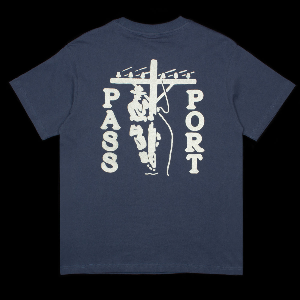 Passport | Line Worx Pocket T-Shirt Color : Harbour Blue