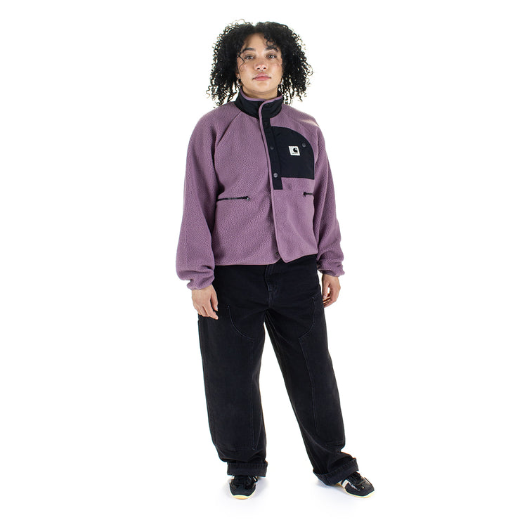 Carhartt WIP - Women's Flynn Fleece Jacket
Style # I035460-3DT
Color : Phlox / Black