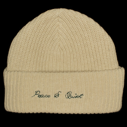 Museum Of Peace &amp; Quiet | Signature Rib Knit Beanie

Color : Bone