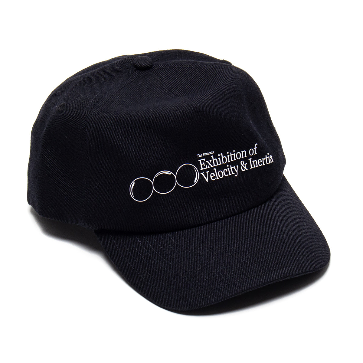 Students - Velocity &amp; Inertia Snapback Hat
Color : Black
Materials : Acrylic / Wool Blend
Satin lining
5-panel construction
Semi unstructured
Mid profile crown height
Screen-printed graphics
Snapback closure