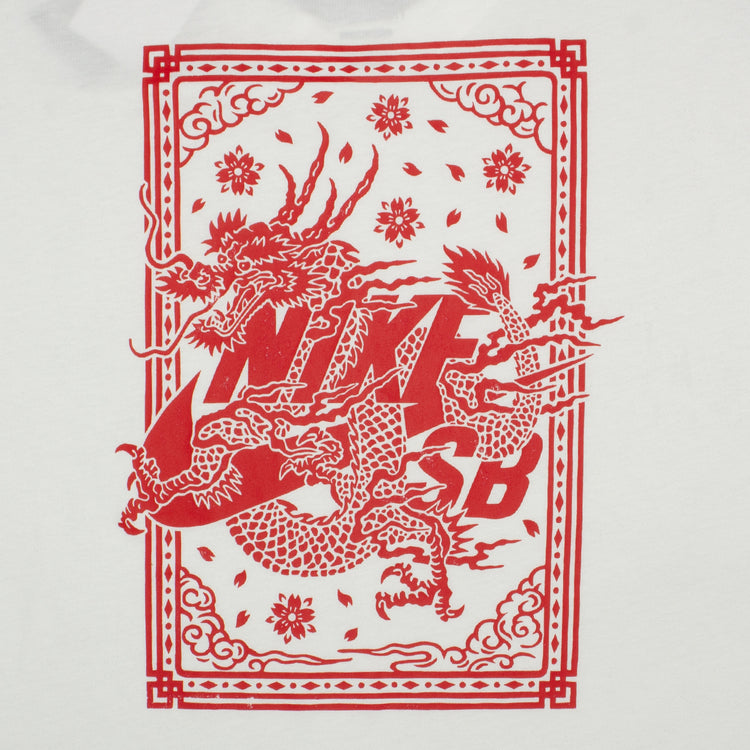 Nike SB | Max90 Dragon T-Shirt Style # FQ3719-101 Color : White / University Red