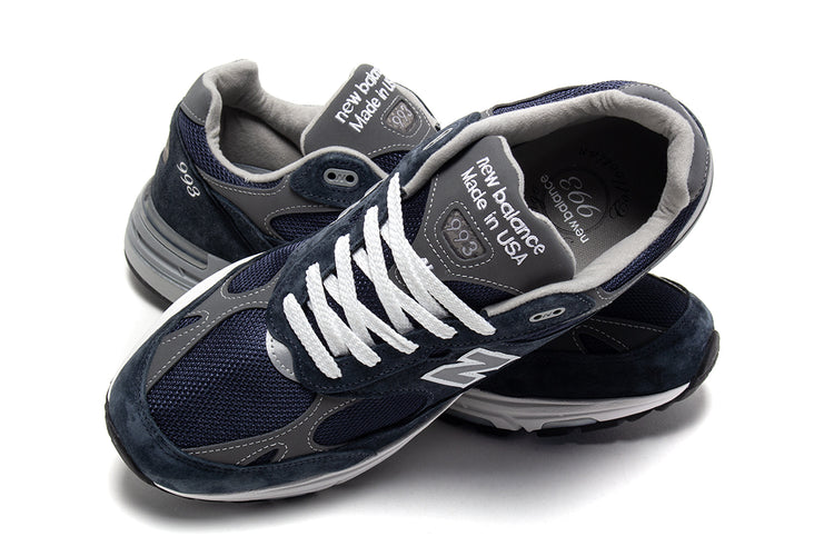 New Balance - 993
Style # MR993NV
Color : Navy / Grey / White