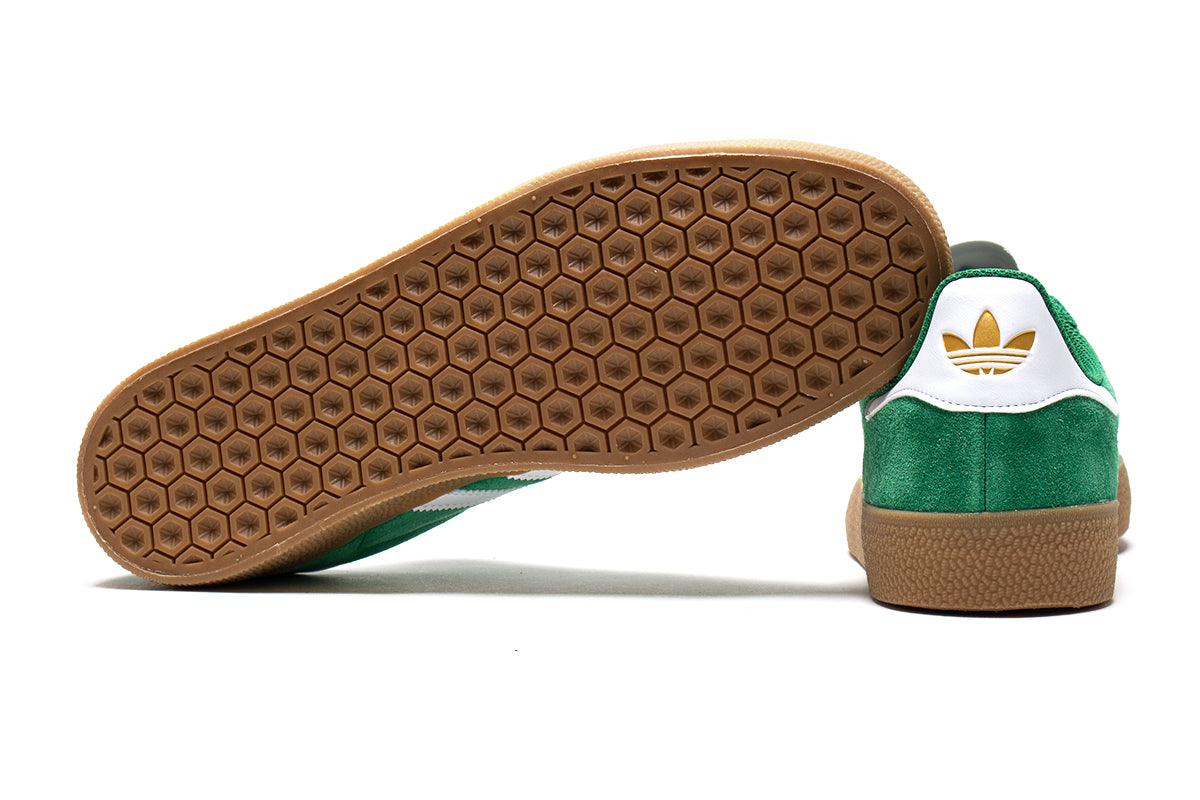 adidas Gazelle ADV Shoes - Unisex - Green / Cloud White / Gold - 9.5 adidas Gazelle ADV Shoes - Unisex - Green / Cloud White / Gold - 9.5