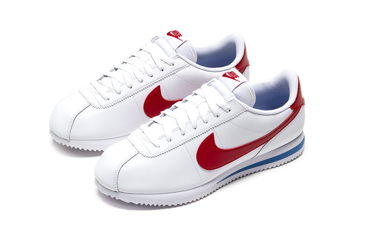 Nike | Cortez
Style # DM4044-108
Color : White / Varsity Red / Varsity Blue