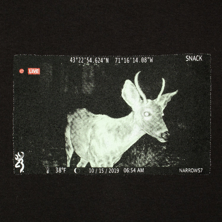 Snack | Trail Cam T-Shirt
Color : Black