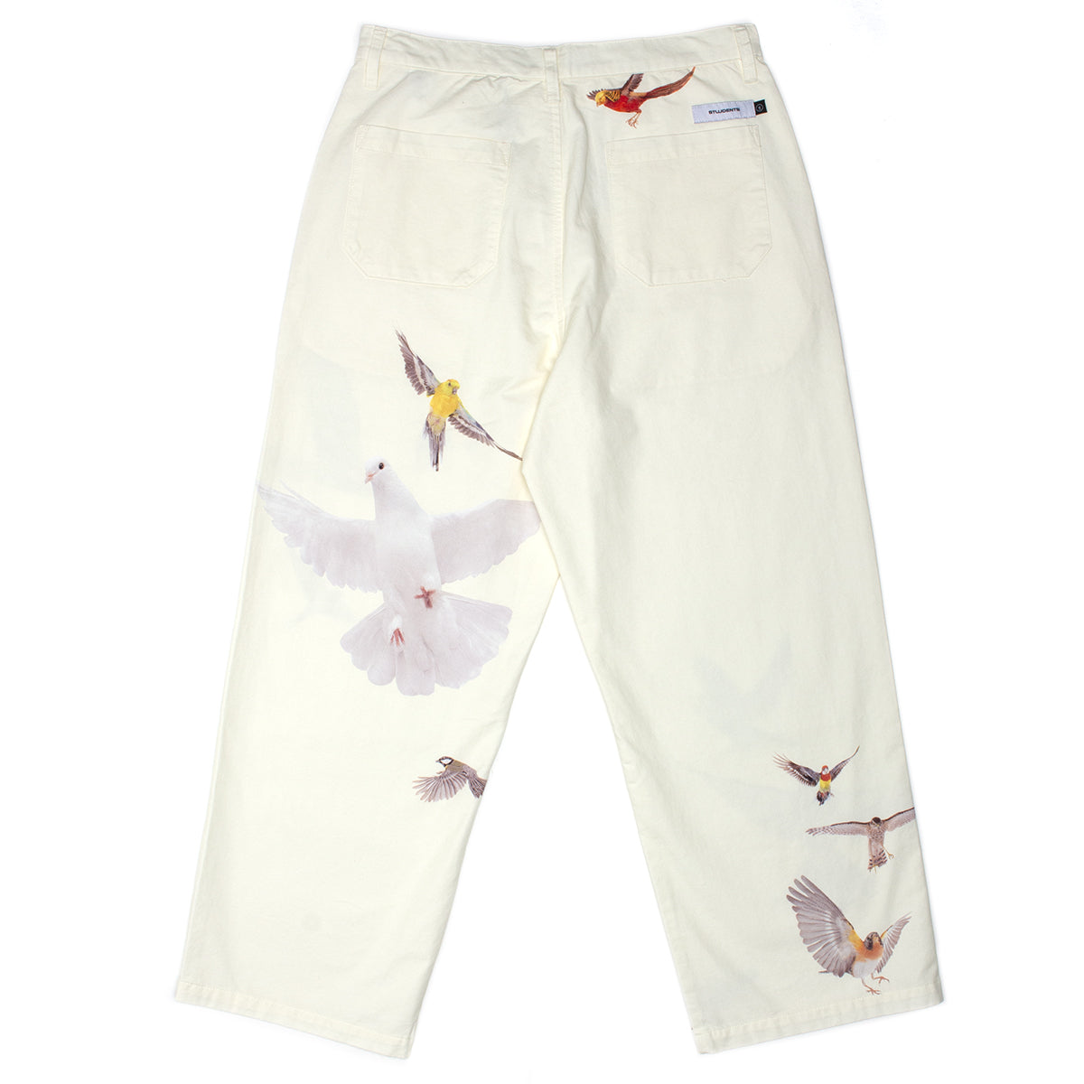 Students - Daybreak Pants
Color : Nude
Materials : 100% Cotton Twill
Water-based screen printed graphics
Two front slant pockets
Two back patch pockets
Baggy fit
Woven label