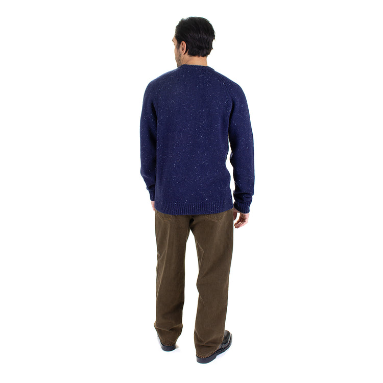 Carhartt WIP | Anglistic Sweater
Style # I010977-2J0
Color : Speckled Air Force Blue