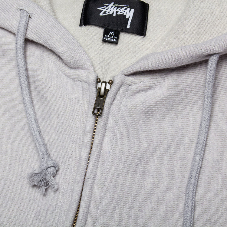 Stussy - Brass Zip Knit Hood
Style # 118593
Color : Ash Heather
Materials : 100% Cotton
Ribbed cuffs and hem
Front zip closure
Kangaroo pocket
Drawstring hood