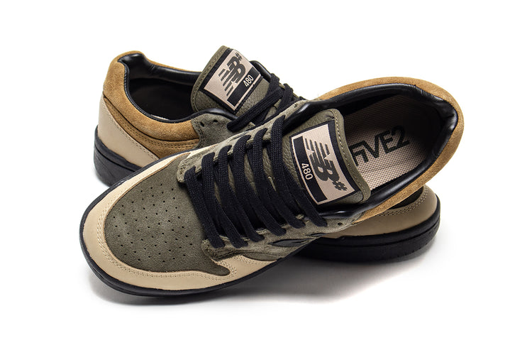 New Balance Numeric | 480 x 8FIVE2
Style # NM480EFT
Color : Olive / Tan