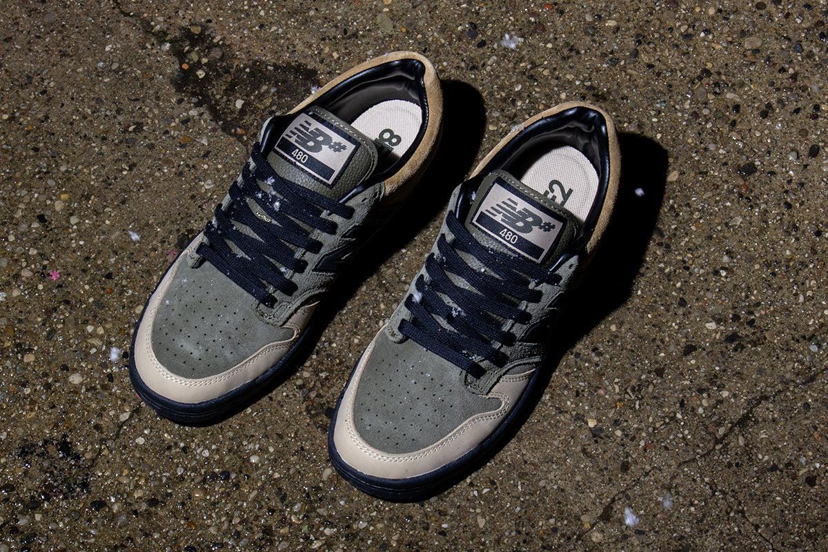 New Balance Numeric | 480 x 8FIVE2
Style # NM480EFT
Color : Olive / Tan