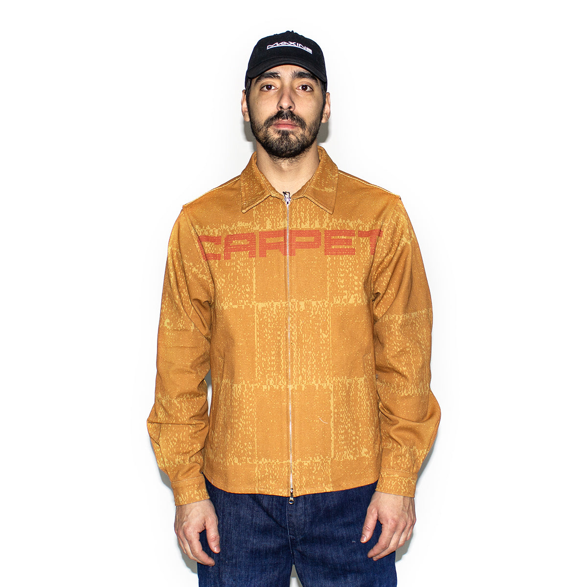 Carpet Company | Checker Zip-Up Jacket Color : Orange