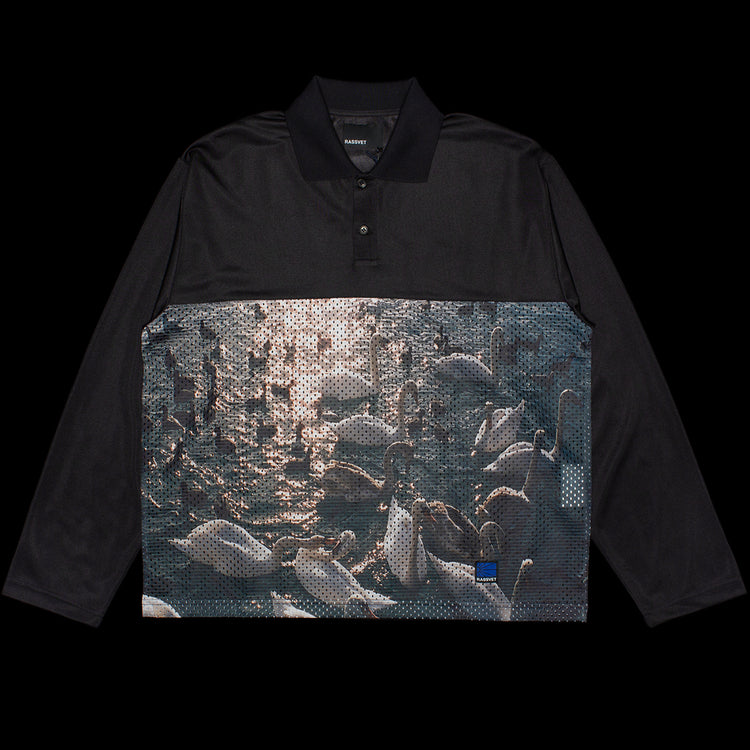 Rassvet - Swan Mesh L/S Polo
Color : Black