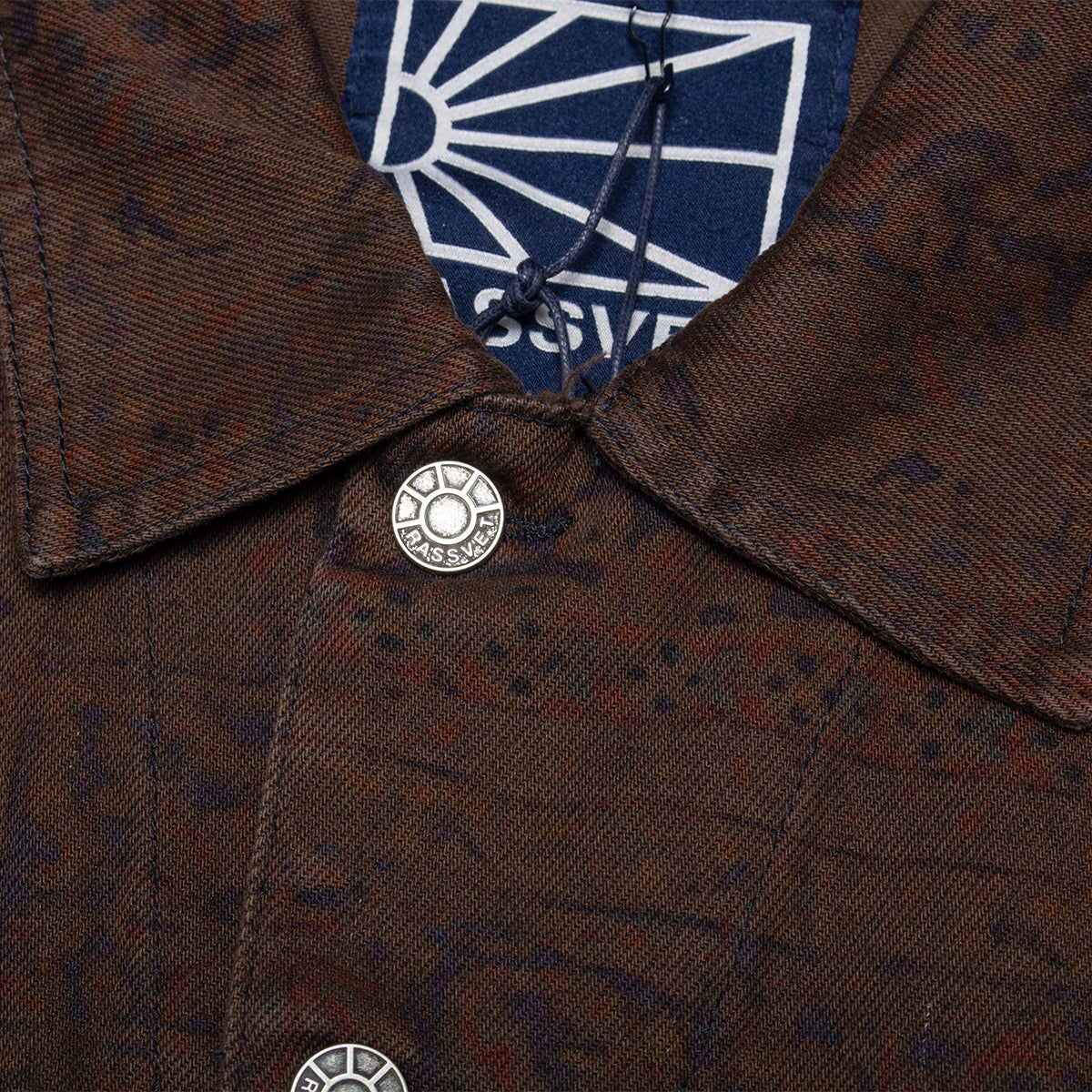 Rassvet - Sun Dyed Allover Printed Denim Jacket
Color : Multi