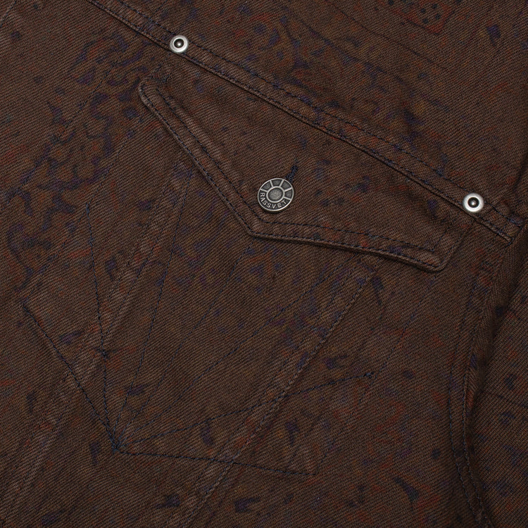 Rassvet - Sun Dyed Allover Printed Denim Jacket
Color : Multi