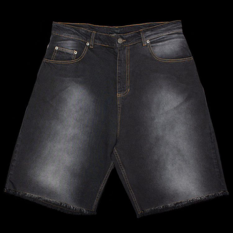Rassvet - Sun Dyed Baggy Denim Shorts
Color : Black