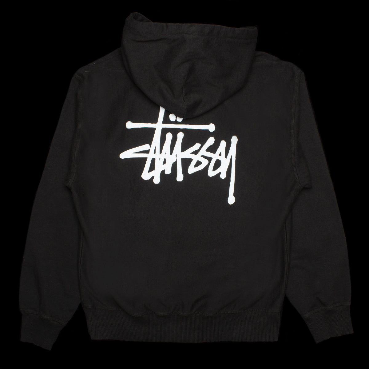 Basic Stussy Pigment Dyed Hoodie Style # 1924879 Color : Black