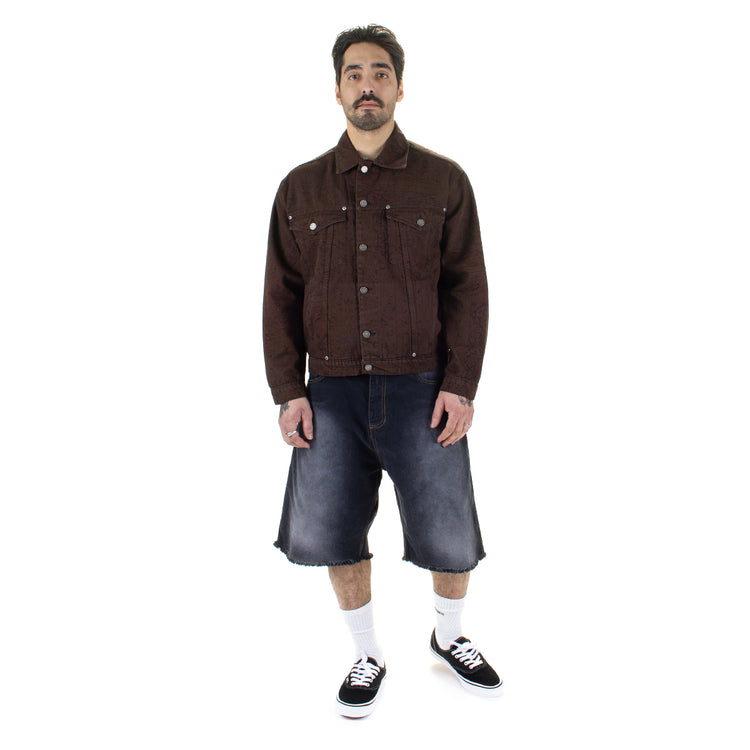 Rassvet - Sun Dyed Allover Printed Denim Jacket
Color : Multi
