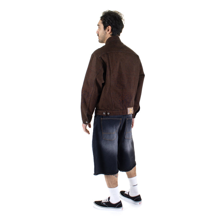 Sun Dyed Baggy Denim Shorts