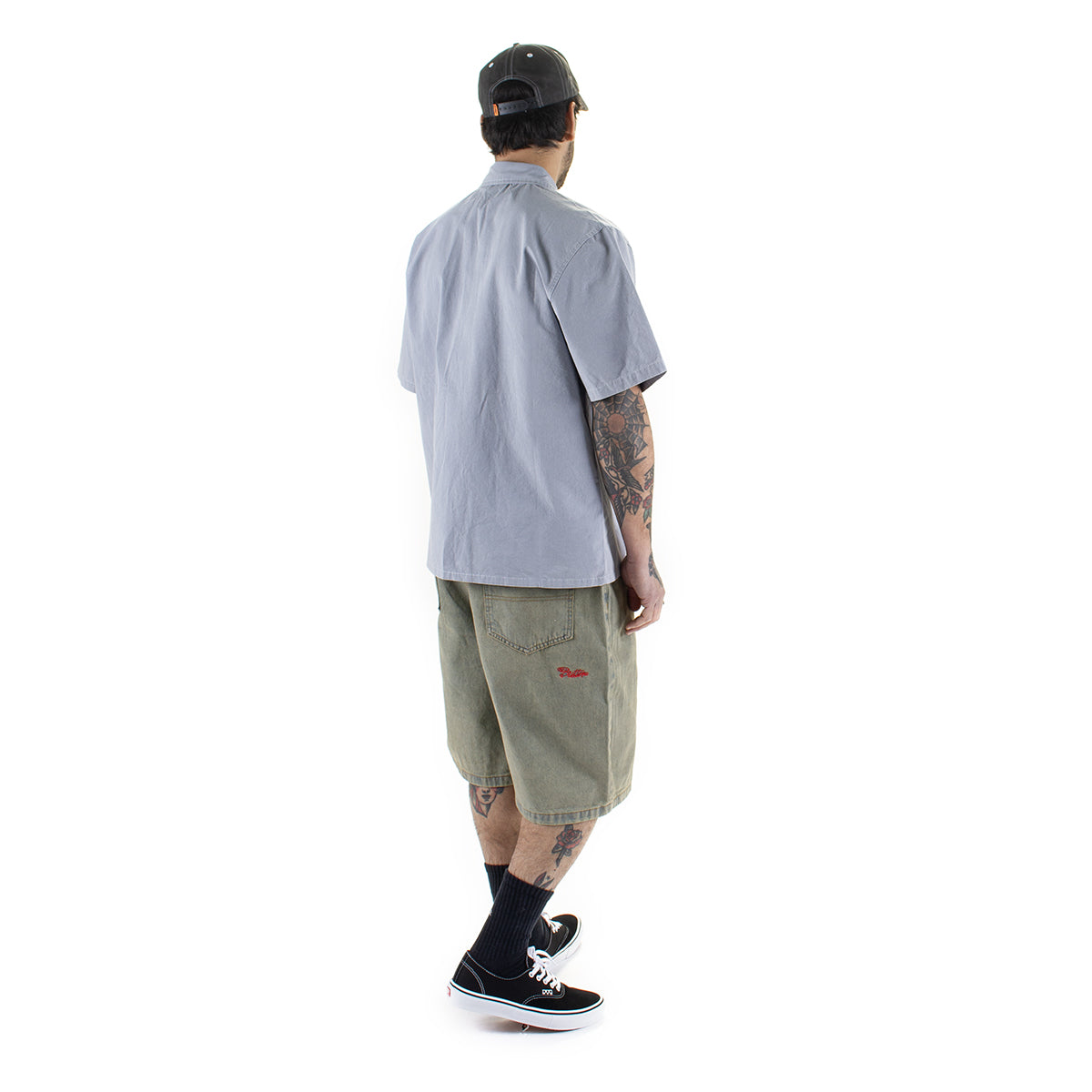 Butter Goods - Contrast Stitch S/S Shirt
Color : Blue Grey