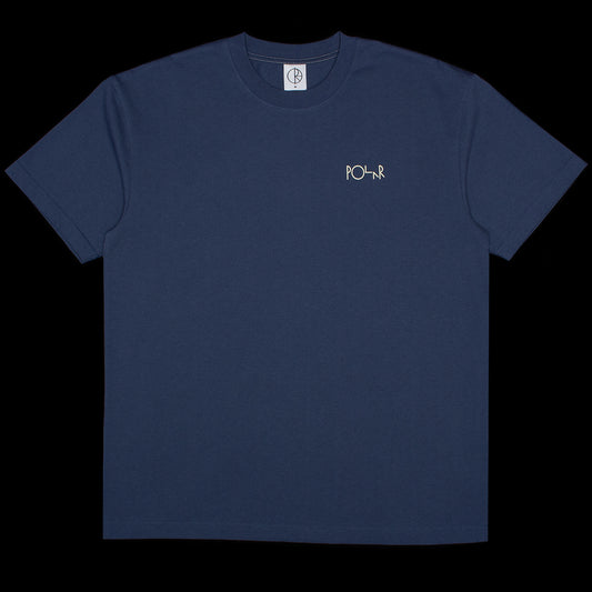 Polar Skate Co. - Contrast Stroke Logo T-Shirt
Color : Grey / Blue