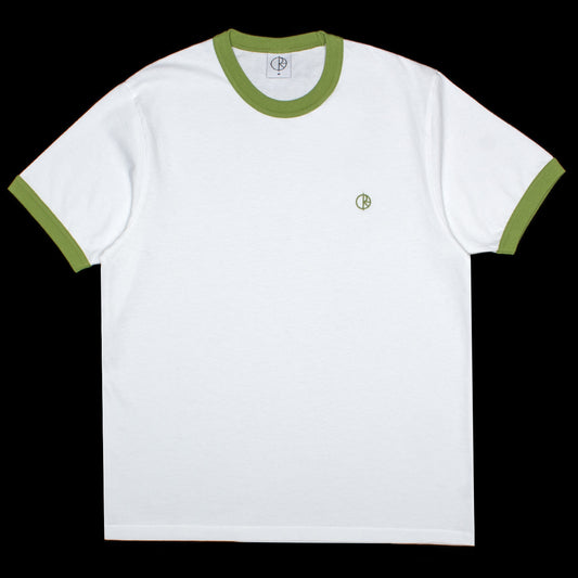 Polar Skate Co. - Ringer T-Shirt
Color : White / Peridot