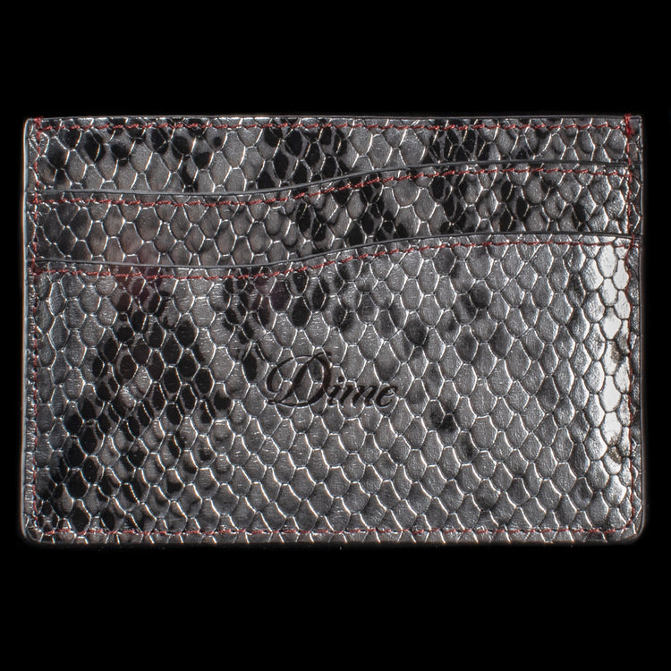 Dime - Embossed Leather Cardholder
Color : Silver Snake